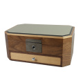 DS Inlaid Lens Customized Wholesale Walnut With Fingerprint Code Lock Jewelry Box